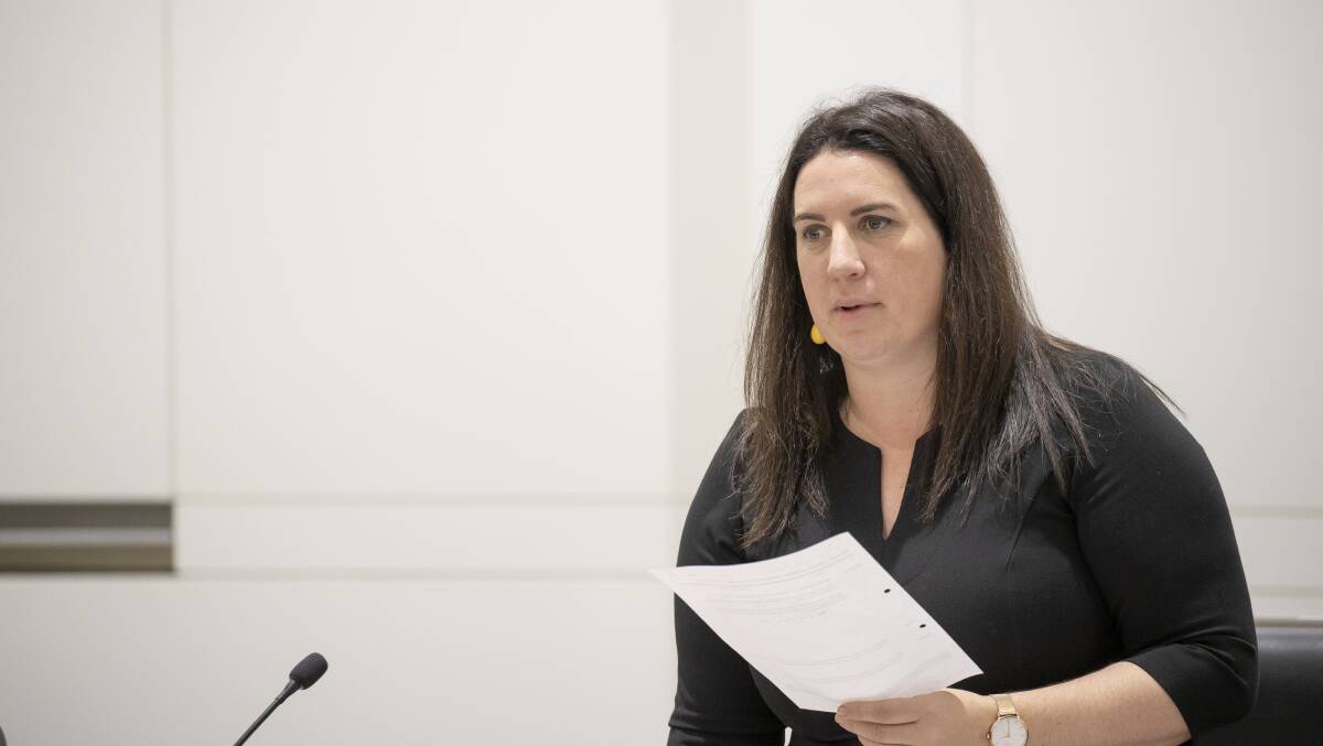 ACT Liberals' Giulia Jones in the Legislative Assembly in February 2020. Picture: Sitthixay Ditthavong