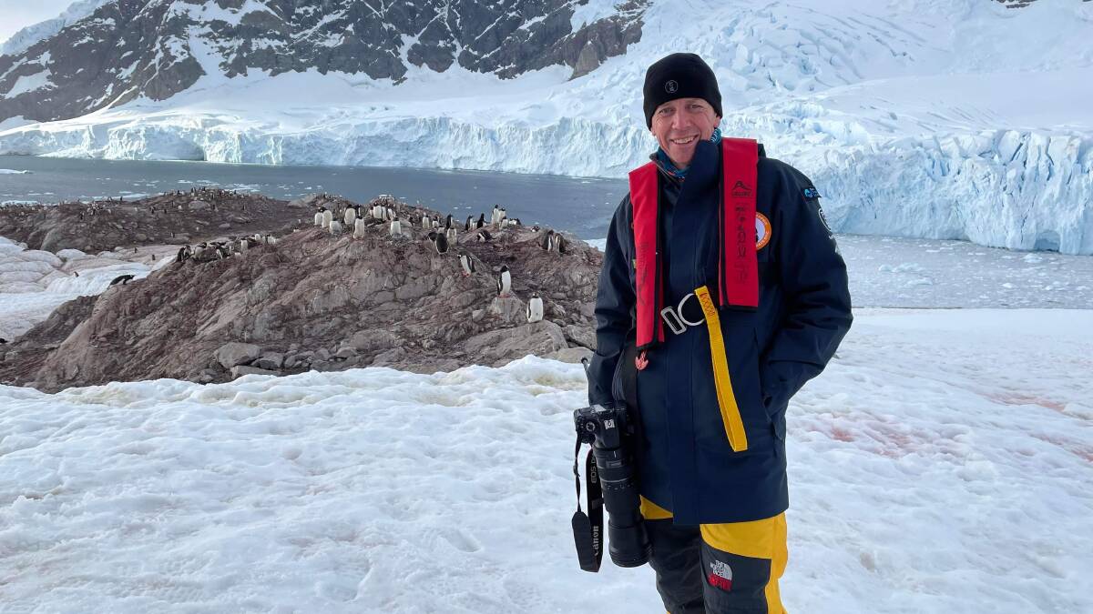 Shane Rattenbury in Antarctica, part of an invitation-only expedition calling for action on climate change. Picture supplied