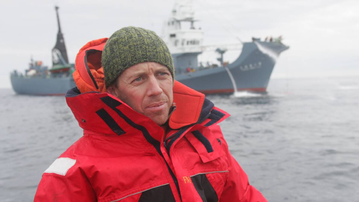 Shane Rattenbury in Antarctica in the 2005-06 southern summer, when he led a Greenpeace expedition chasing Japanese whaling ships. Picture supplied