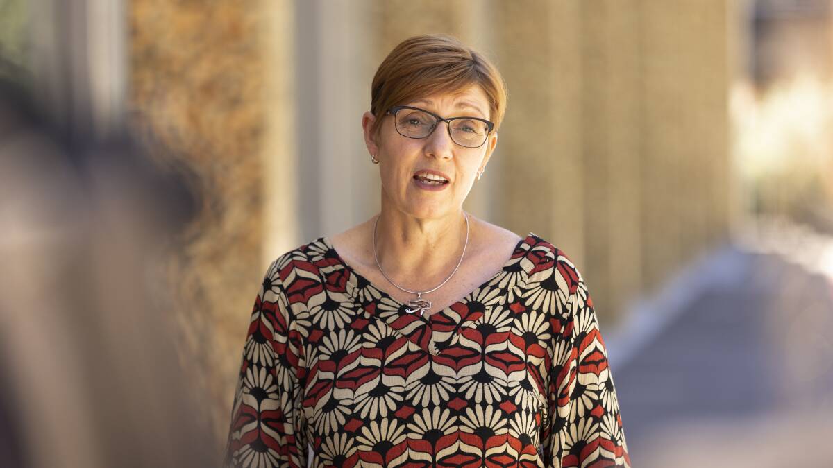 ACT Health Minister Rachel Stephen-Smith gives a press conference on Wednesday. Picture: Keegan Carroll