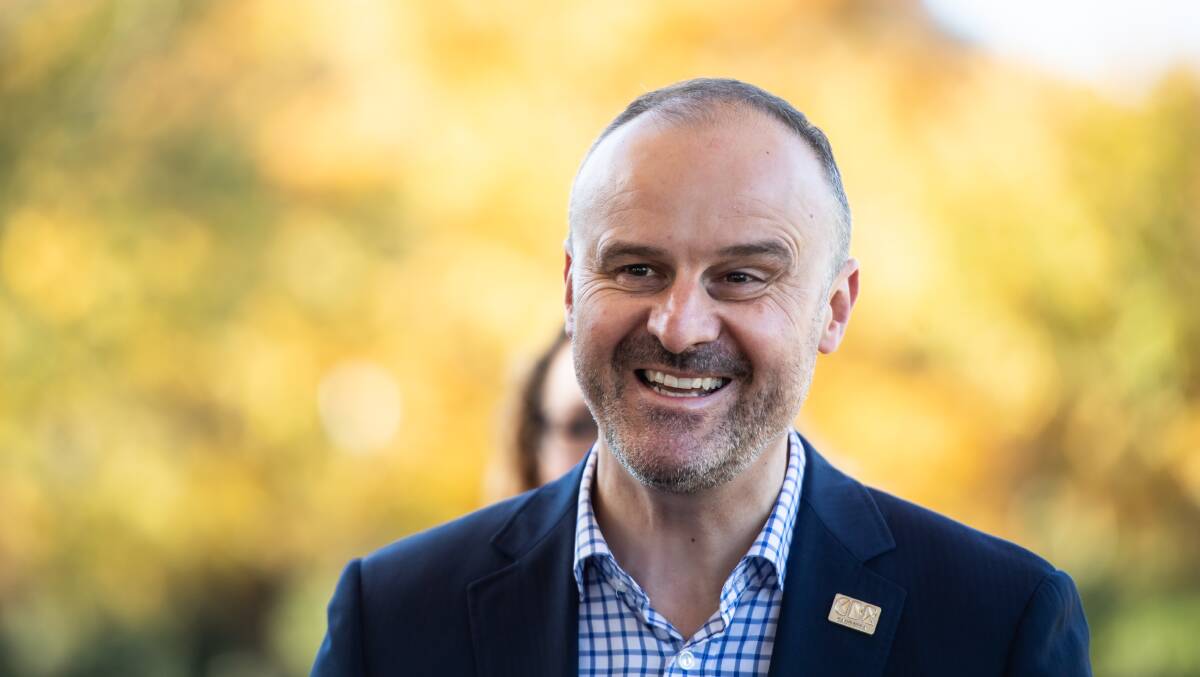 Chief Minister Andrew Barr, who will welcome the new federal government in a speech to the Legislative Assembly on Wednesday. Picture: Karleen Minney