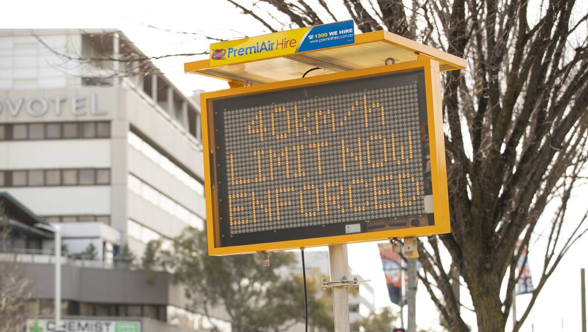 Officials recommended writing to every Canberra driver to warn them of a new 40km/h zone in the city centre, but the suggestion was knocked back by ministers. Picture: Keegan Carroll