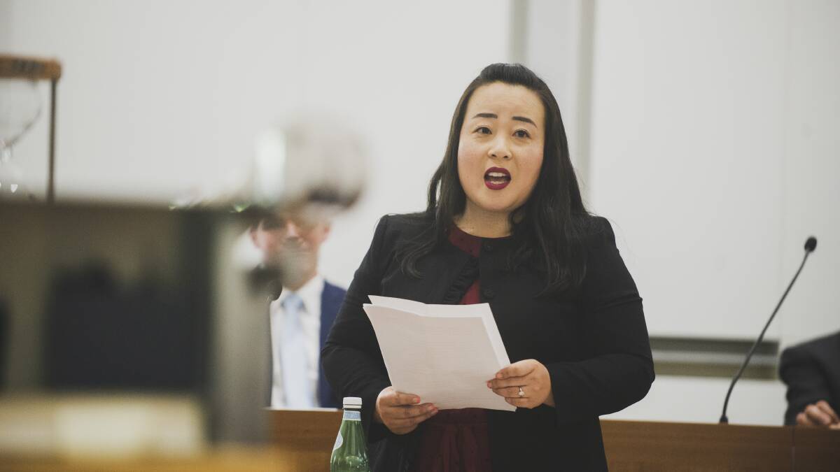 Opposition Leader Elizabeth Lee, who Chief Minister Andrew Barr says should use a trip to the Glasgow climate summit to lobby for more Australian action on climate change. Picture: Dion Georgopoulos
