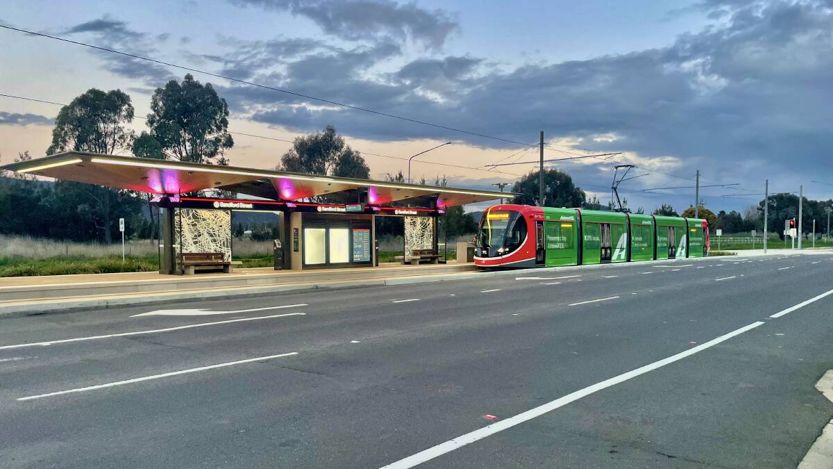 The Sandford Street light rail stop in Mitchell. Picture: Supplied
