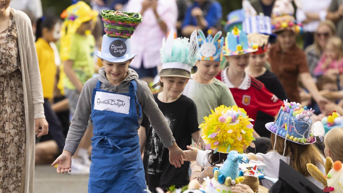 An Easter hat parade at Arawang Primary School this week. Picture by Keegan Carroll