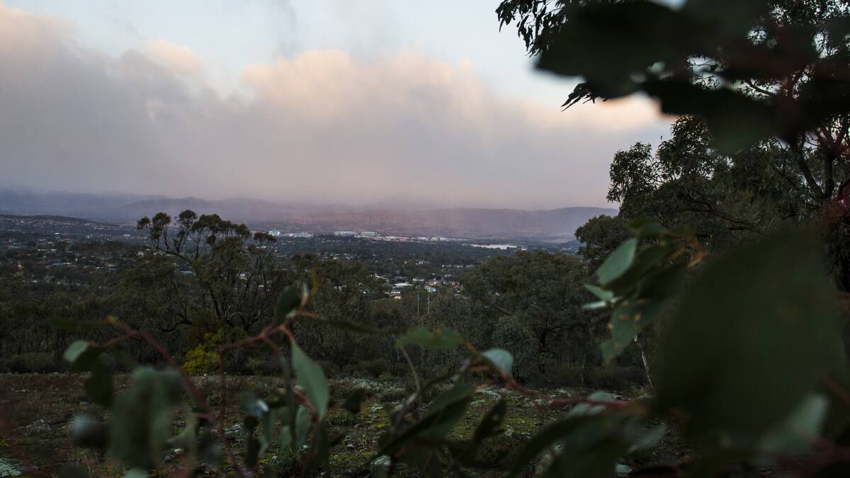 The start of winter has arrived a little early in Canberra, with conditions like those seen here from Farrer Ridge in 2019. Picture: Dion Georgopoulos