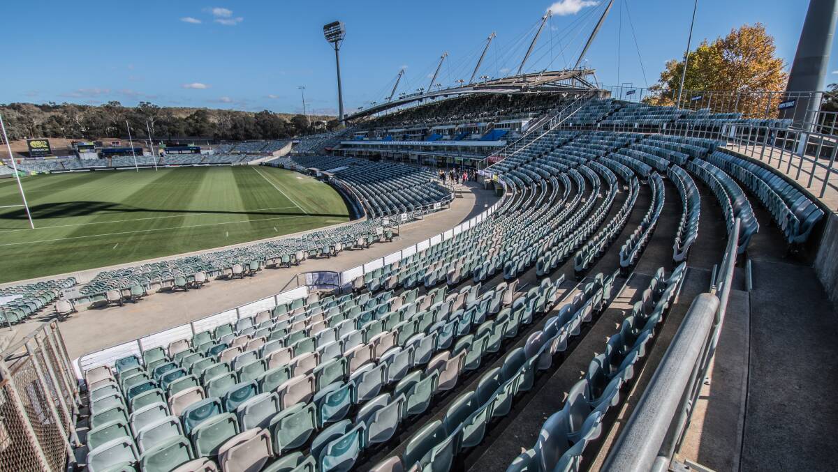 Canberra Stadium, where single-use plastics will be banned at sporting fixtures. Picture: Karleen Minney