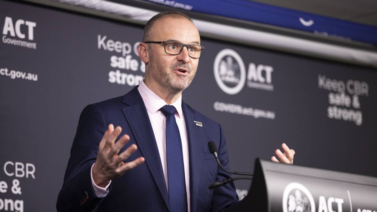 ACT Chief Minister Andrew Barr. Picture: Keegan Carroll