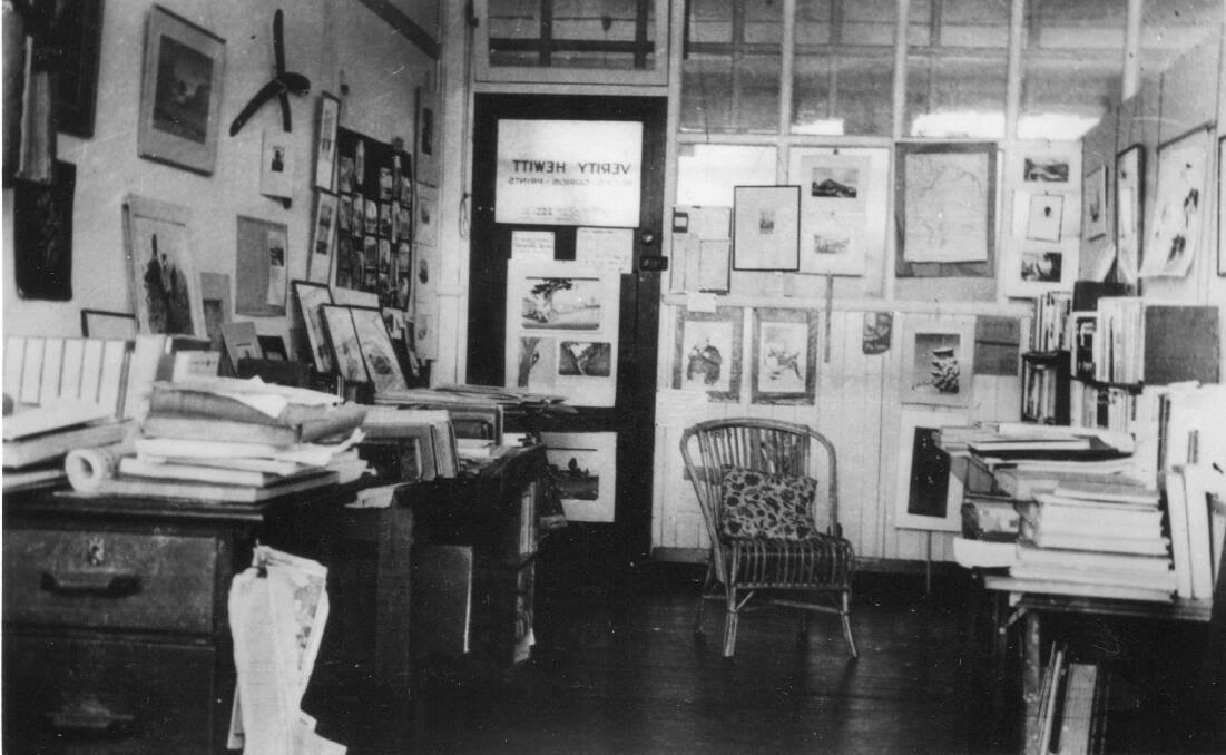 Verity Hewitt's bookshop in its first location above Leo's Cafe in the Sydney Building. Picture: Fitzhardinge family