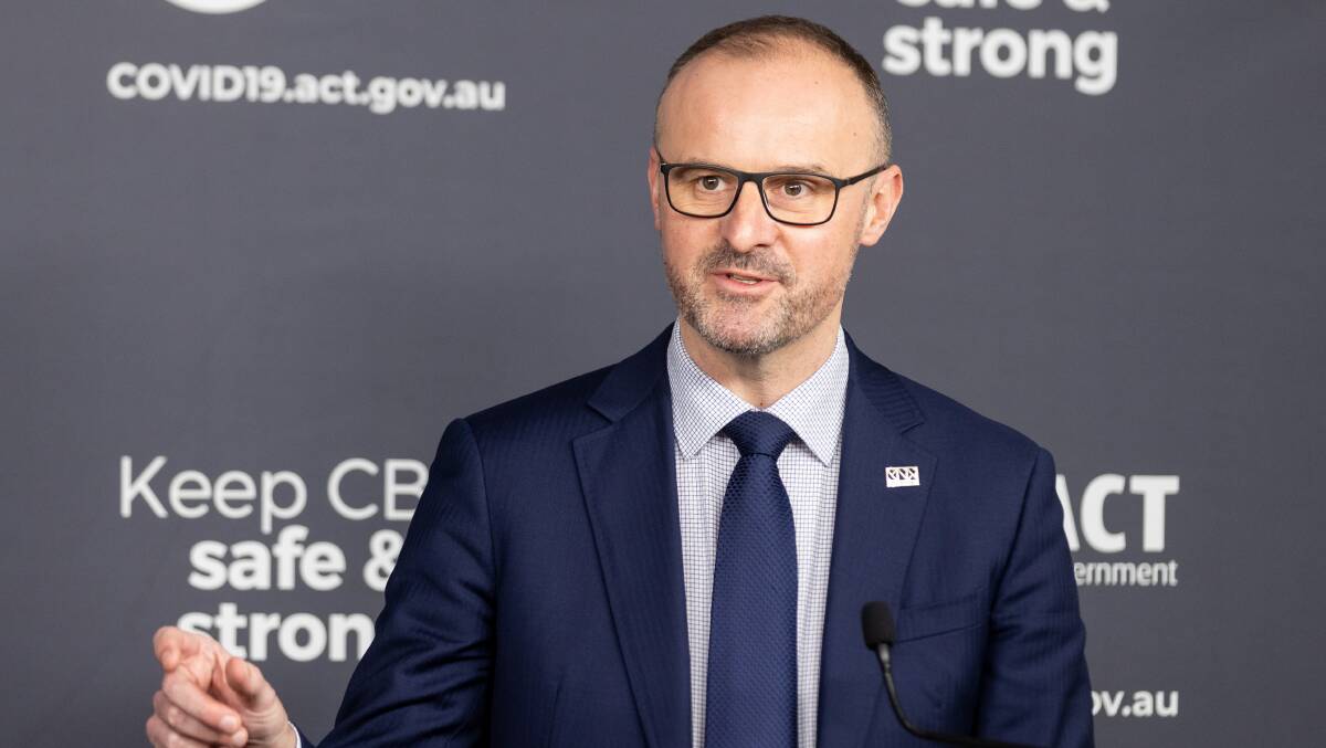 ACT Chief Minister Andrew Barr, who sees a role for rapid antigen testing in the next phase of the COVID-19 response. Picture: Sitthixay Ditthavong