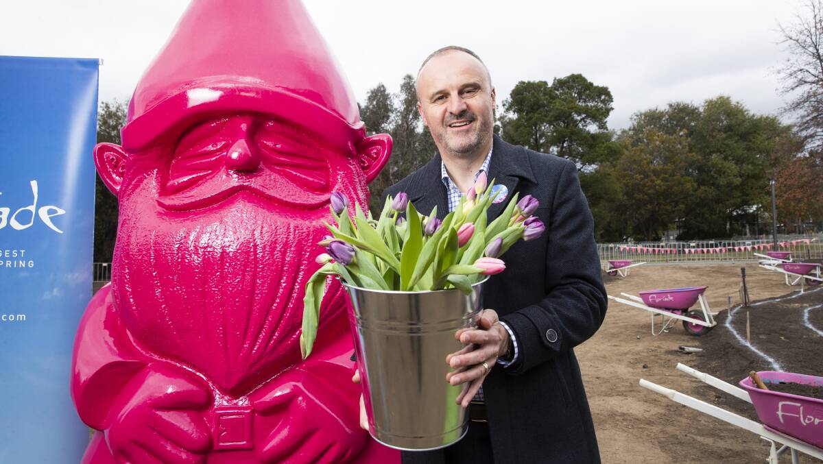Chief Minister Andrew Barr, whose government will add another $1 million in funding for the Floriade and Enlighten festivals. Picture: Keegan Carroll