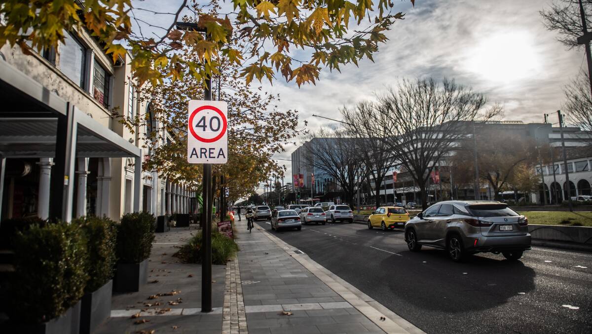 The 40kmh speed zone in Canberra's city centre has generated nearly $40 million in fine revenue in less than two years. Picture by Karleen Minney