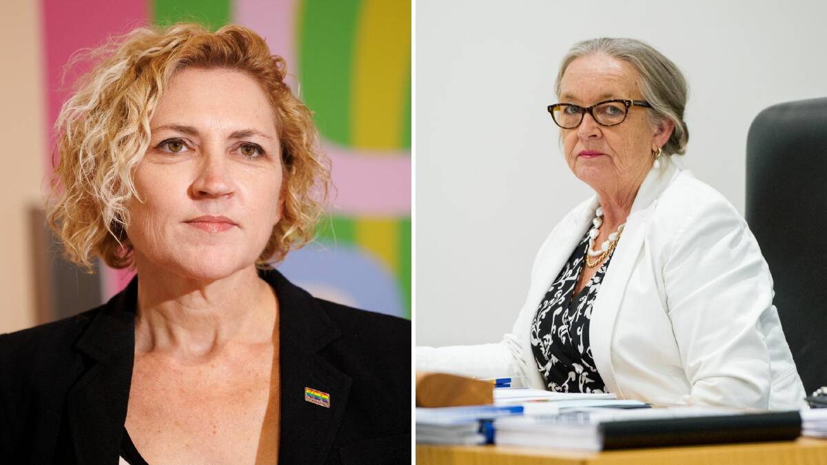 Greens minister Emma Davidson, left, and Legislative Assembly Speaker Joy Burch. Pictures by Elesa Kurtz