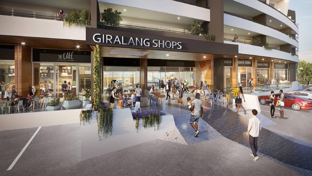 A 3D artist's impression of the Giralang shops redevelopment, after it was approved with call-in powers in 2018. Picture: Supplied