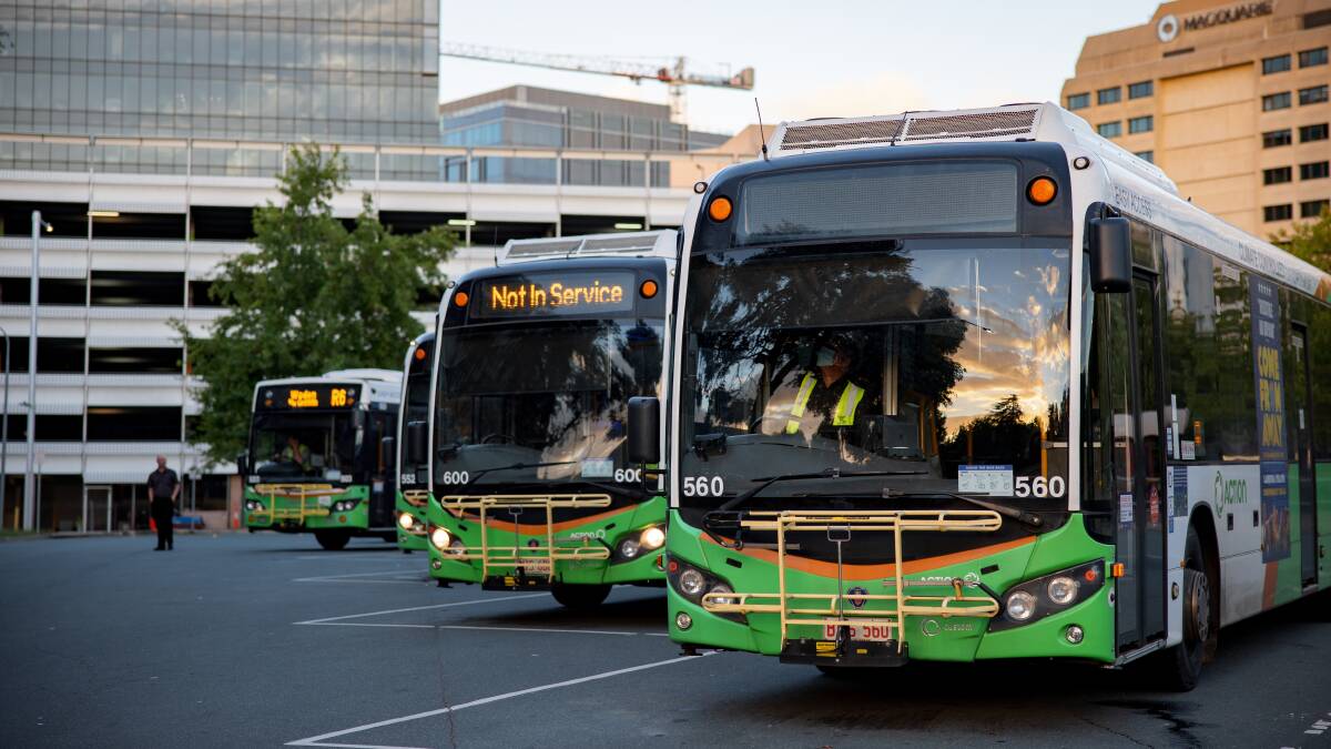 Transport Canberra bus services will not run between 10am and 2pm on Thursday. Picture by Sitthixay Ditthavong