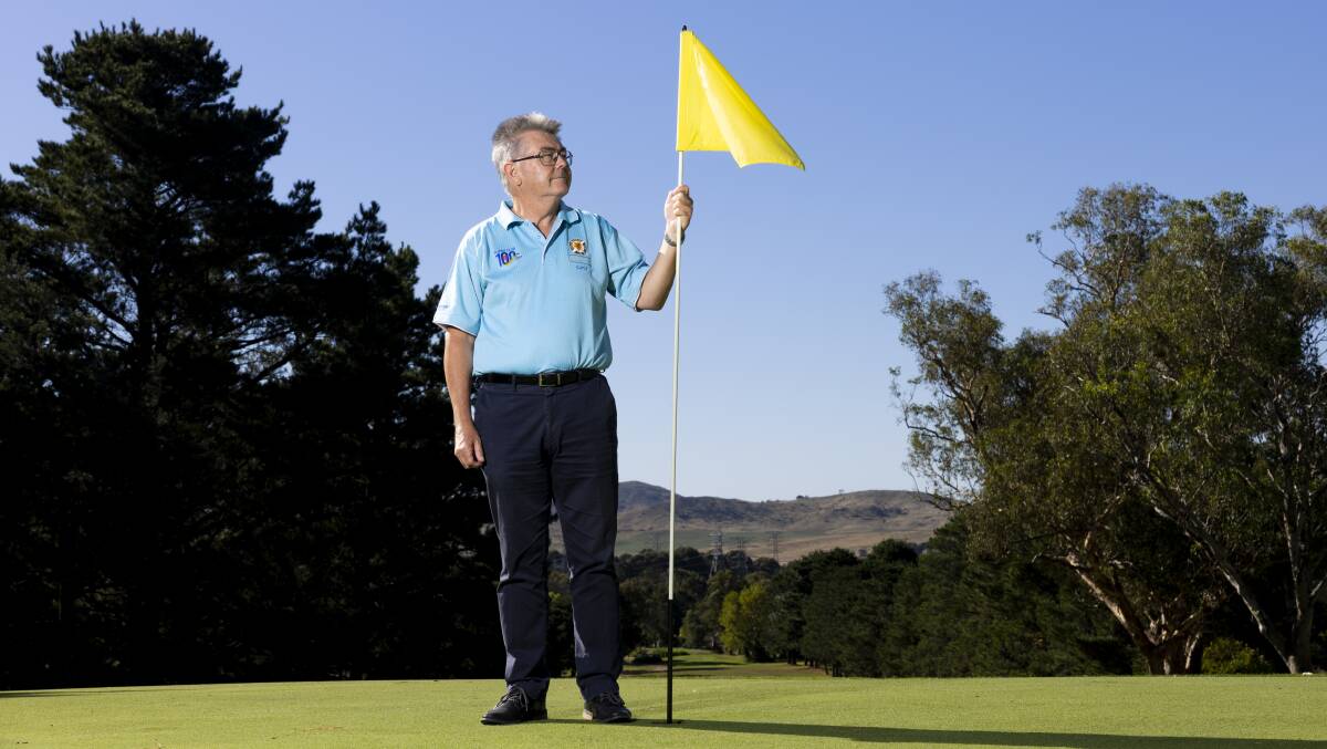 Burns Club president Athol Chalmers at the Belconnen golf club on Monday. Picture by Keegan Carroll
