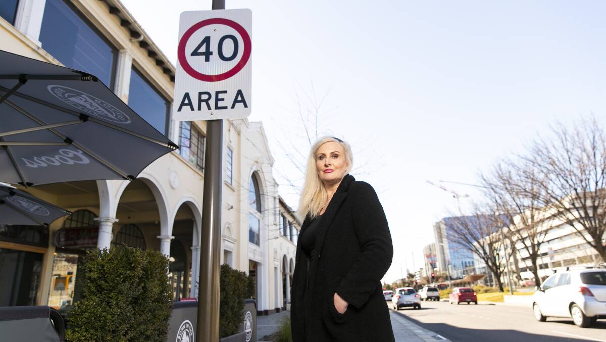 Narelle Slarke, who has started a petition to have 20,000 Civic speeding fines overturned because she said signage was inadequate in the new zone. Picture: Keegan Carroll