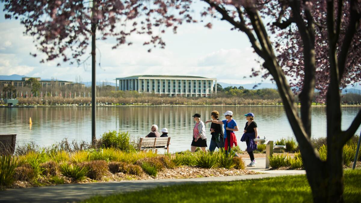 The National Capital Authority wants to improve walkers' access around Lake Burley Griffin. Picture by Elesa Kurtz