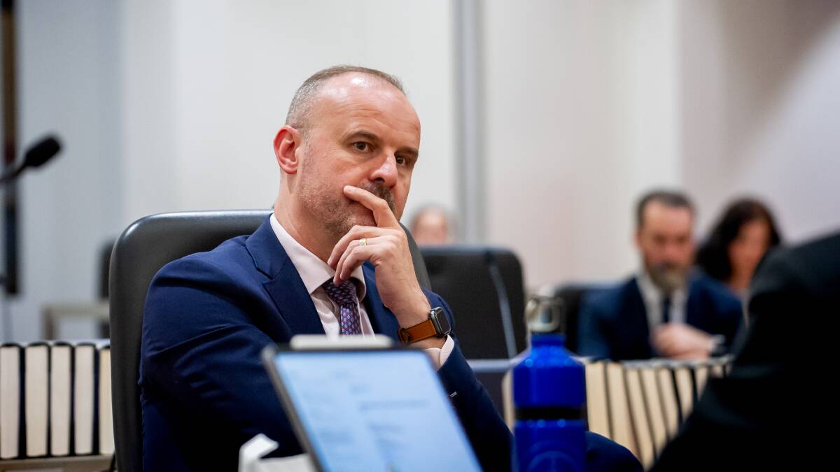 Chief Minister Andrew Barr, who is among the members of the Legislative Assembly receiving a pay rise. Picture by Elesa Kurtz