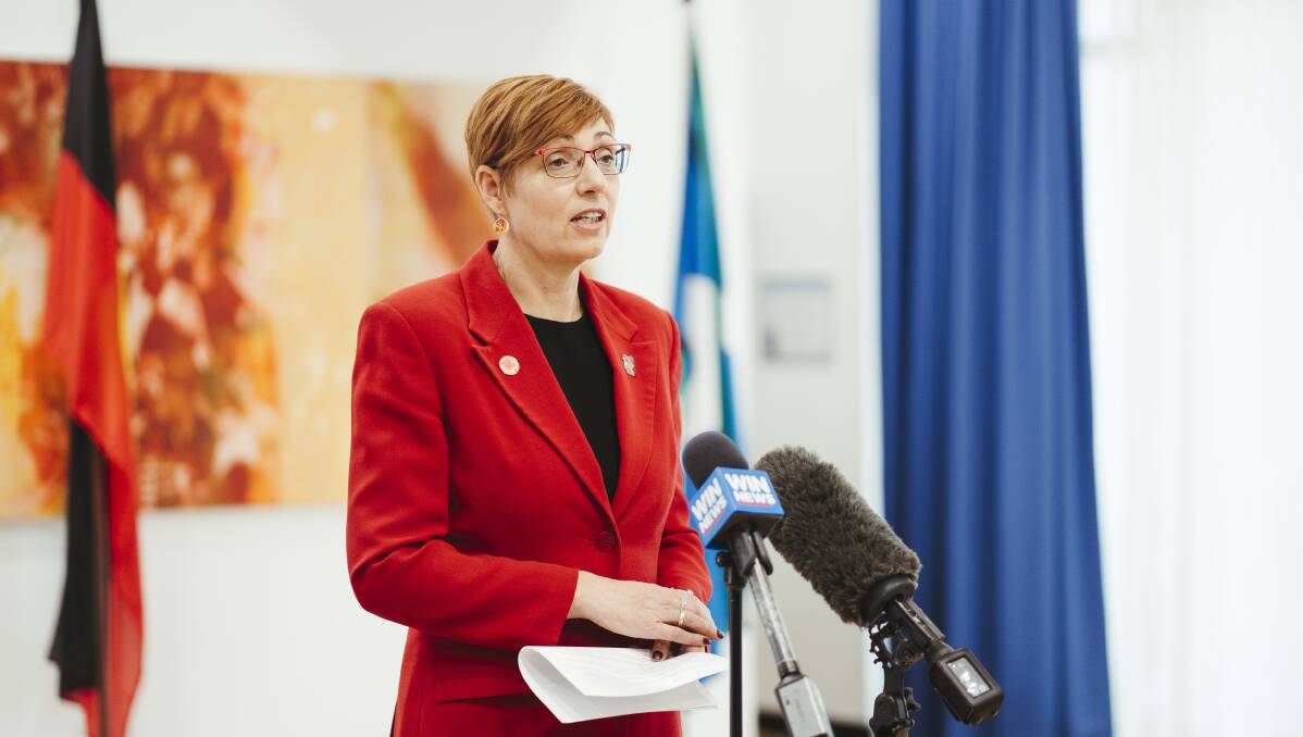 ACT Health Minister Rachel Stephen-Smith, who has encouraged Canberrans to avoid unnecessary travel. Picture: Dion Georgopoulos
