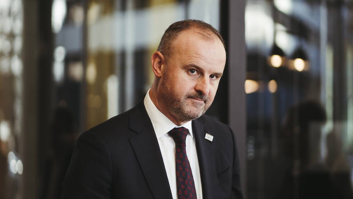 ACT Chief Minister Andrew Barr, who has defended the ACT's corruption record. Picture: Dion Georgopoulos 