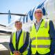 Link Airways airline manager Jeff Boyd with Canberra Airport's head of aviation Michael Thomson in 2020, who have now announced direct flights between Canberra and Coffs Harbour. Picture: Elesa Kurtz
