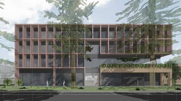 The four-storey office proposal replaces an eight-storey apartment building plan for the site. Picture: Supplied