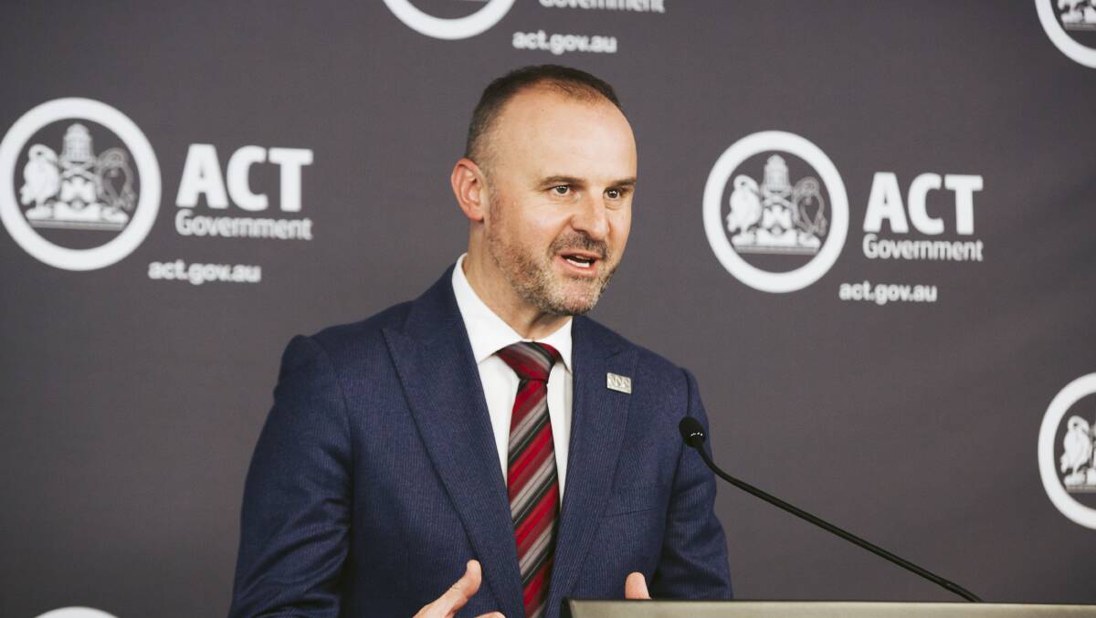 Chief Minister Andrew Barr, who has welcomed the end of 'debt-and-deficit rhetoric'. Picture: Jamila Toderas