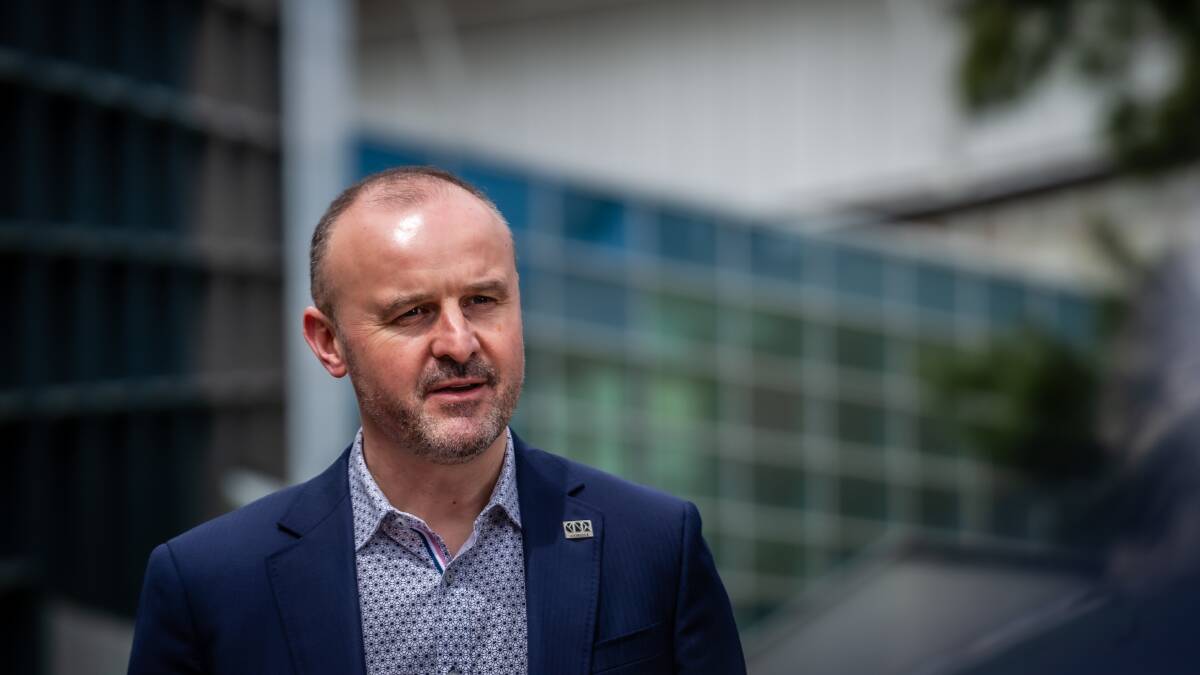 ACT Chief Minister Andrew Barr at the AIS in November 2021; he has welcomed federal funding for an upgrade to the arena. Picture: Karleen Minney