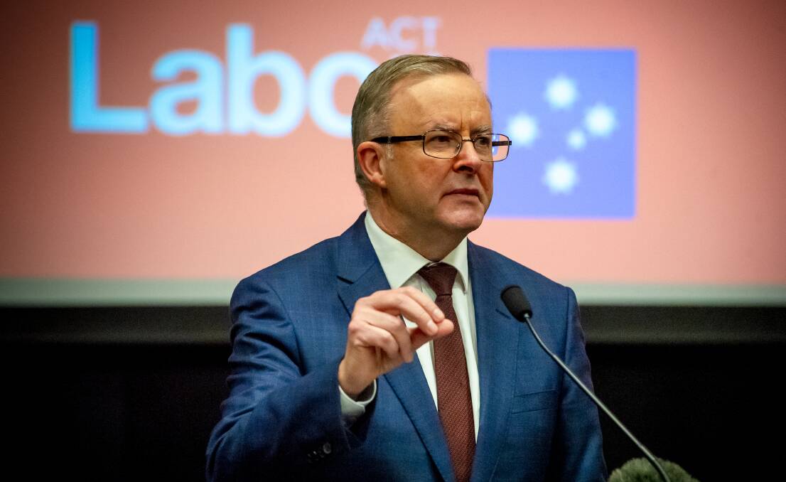 Opposition Leader Anthony Albanese addressed the ACT Labor Party conference on Saturday at the Australian National University. Picture: Elesa Kurtz
