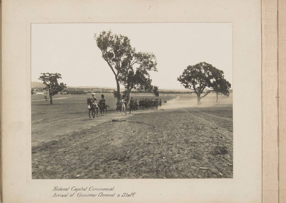 The Governor-General, Lord Denman, arrives on horseback. Picture: National Museum of Australia