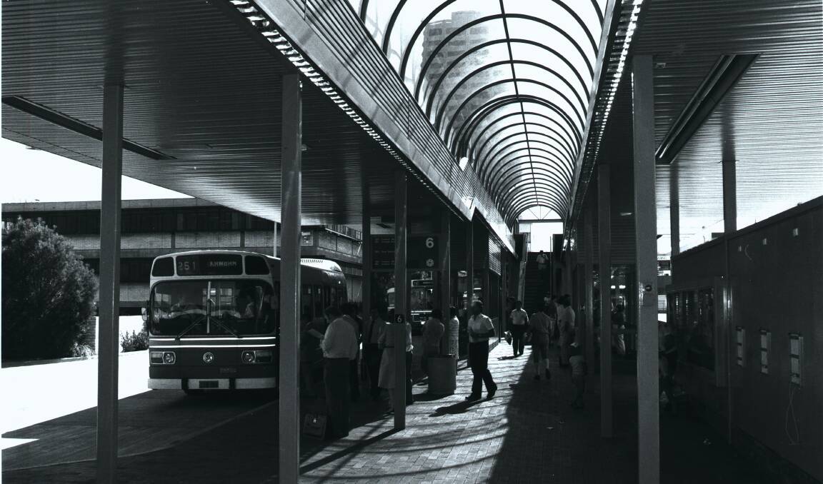 The Woden Bus Interchange in the 1970s. Picture supplied