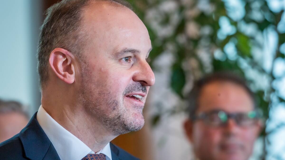 Chief Minister Andrew Barr on Monday. Picture: Karleen Minney