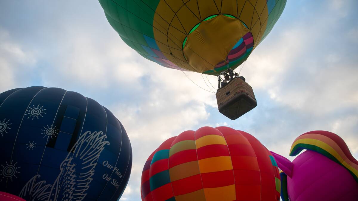 The annual balloon festival returns to Canberra a year on from coronavirus restrictions which shut down large events in the ACT. Pictures: Keegan Carroll 