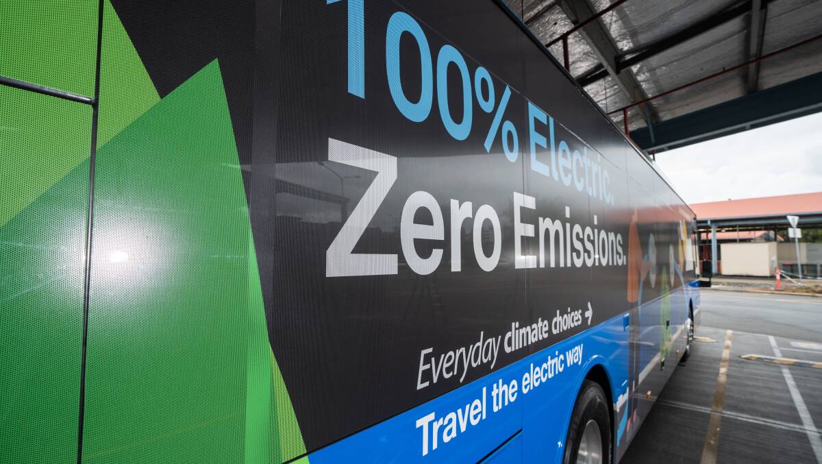 Canberra's first electric bus is set to be joined by a much expanded zero-emissions bus fleet by 2026. Picture supplied