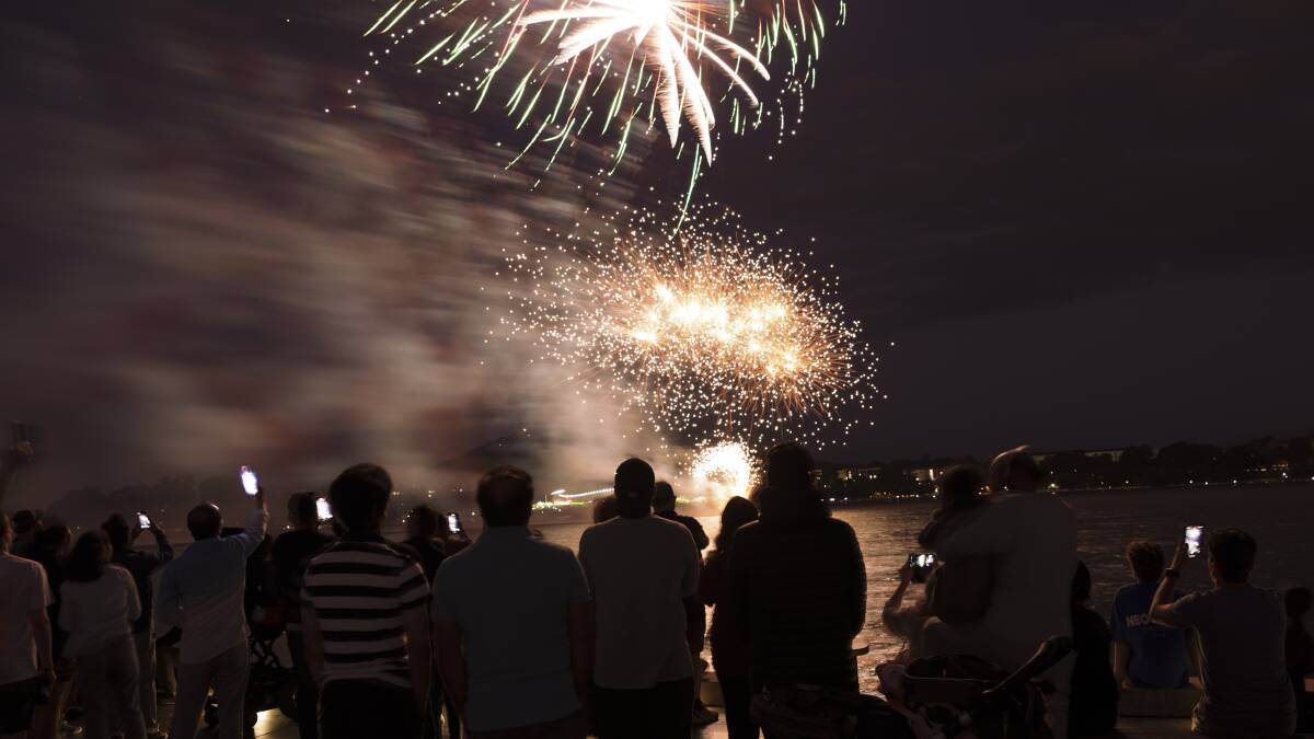 Fireworks shows on Lake Burley Griffin marked the start of 2023 in Canberra. Picture by Keegan Carroll