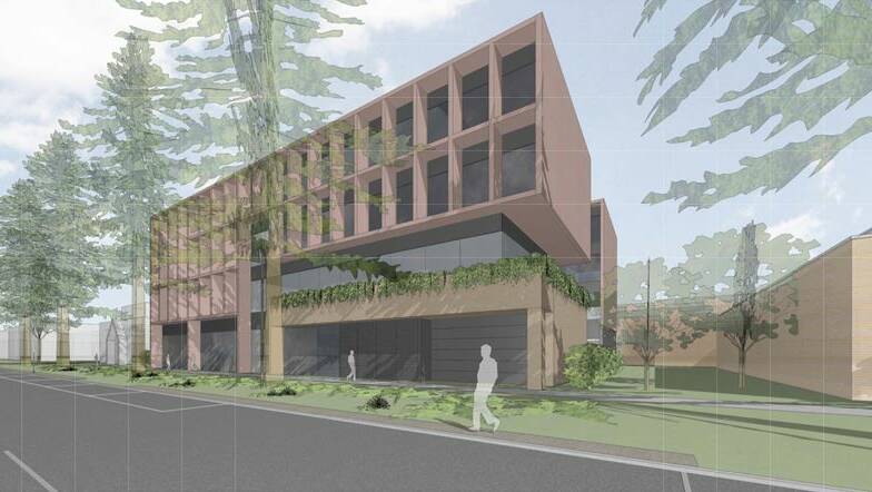 An artist's impression of Geocon's new office block proposal for Giles Street, Kingston. Picture: Supplied