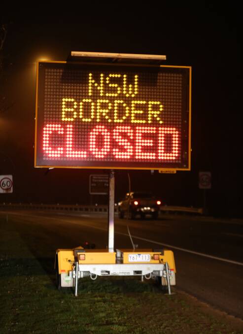 The border between Victoria and NSW was closed on Wednesday morning as part of efforts to limit the spread of coronavirus. Picture: Supplied