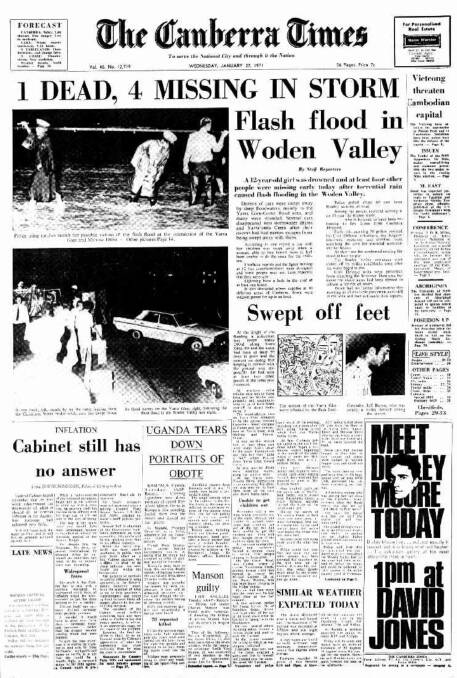 The front page of The Canberra Times on January 27, 1971.