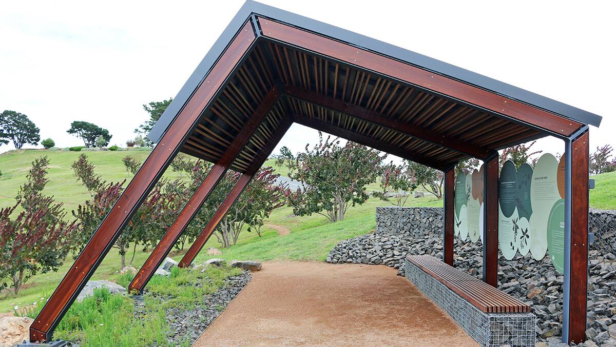 A forest shelter at the National Arboretum like the one to be built to recognise the impact of Mr Fluffy on Canberra. Picture supplied