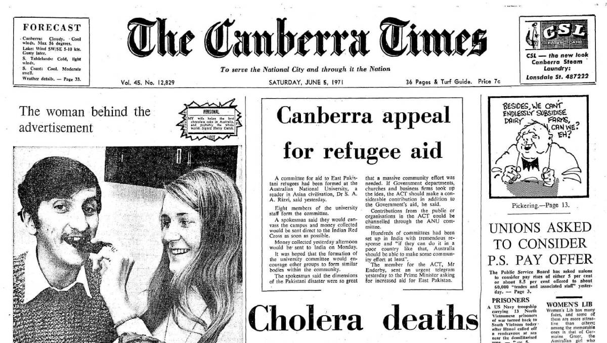 Times Past June 5 1971 The Canberra Times Canberra Act