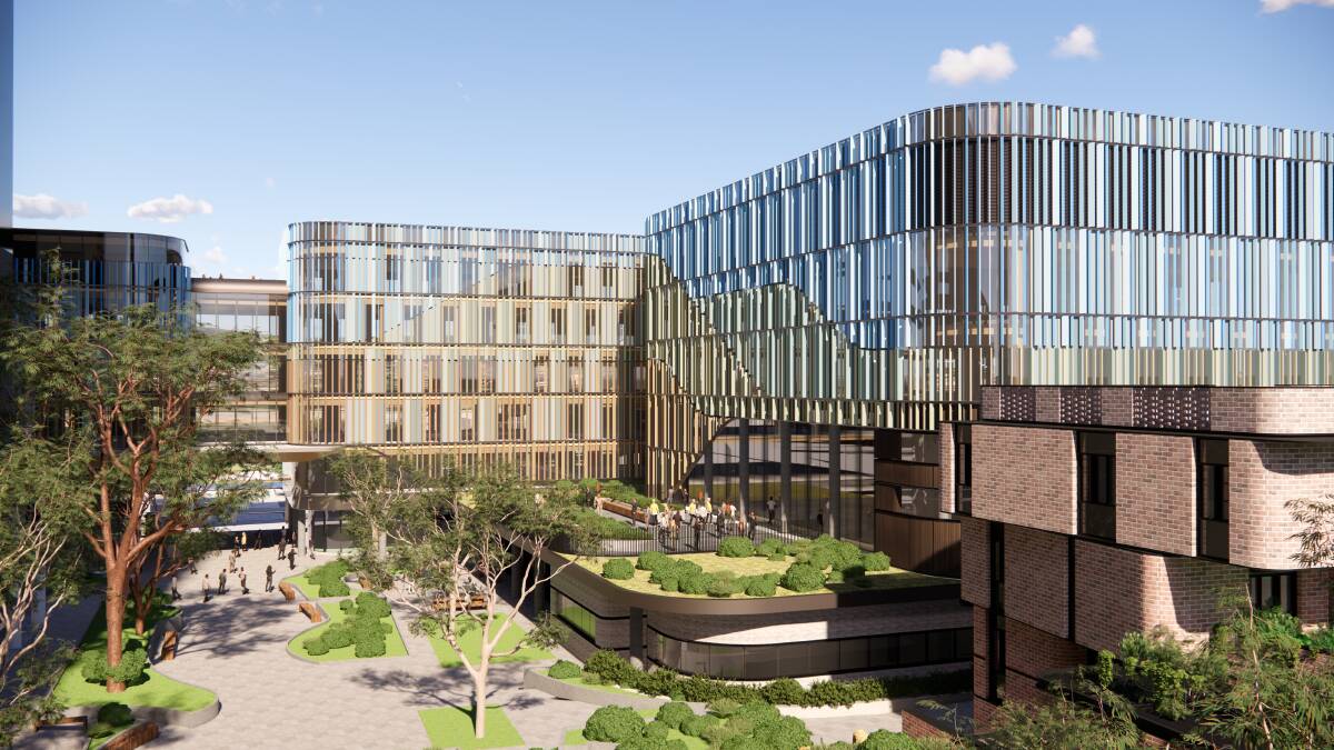 An elevated boulevard included as part of updated plans for the CIT Woden campus. Picture: Supplied