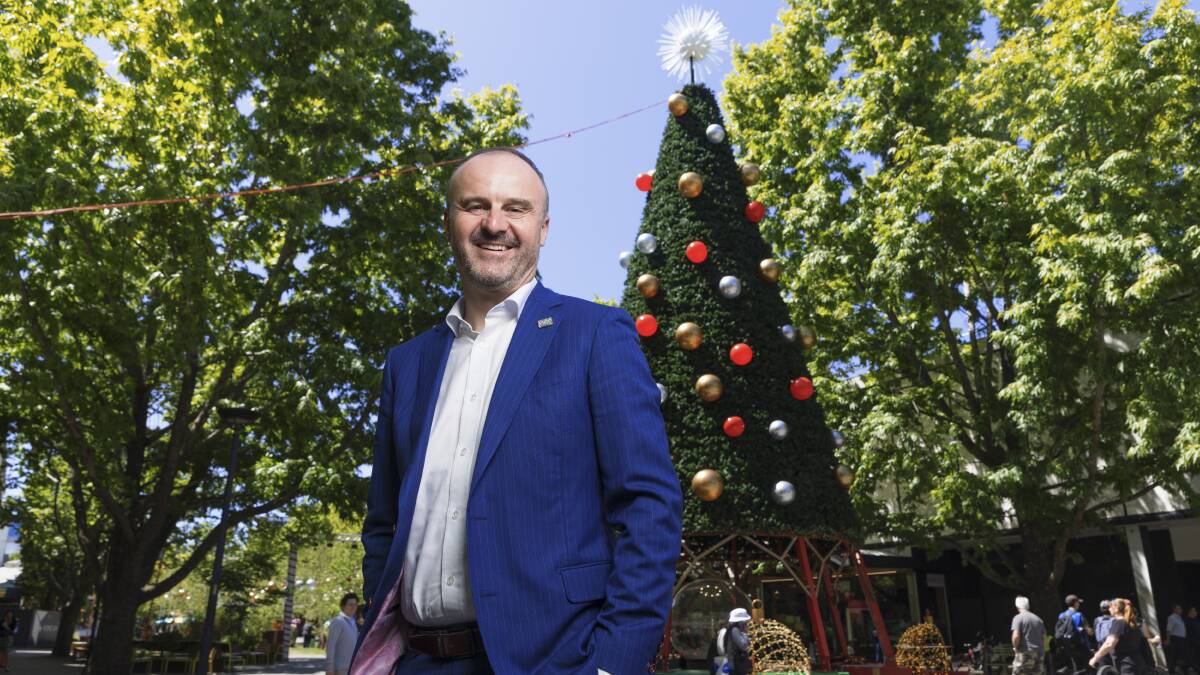 Chief Minister Andrew Barr on City Walk this week. Picture by Keegan Carroll