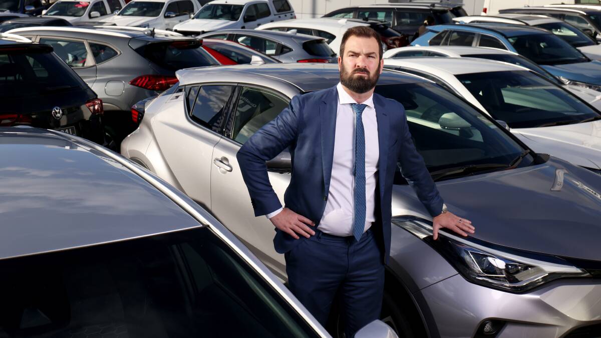 Australian Automotive Dealer Association chief executive James Voortman at Canberra Toyota in Phillip on Monday. Picture: James Croucher