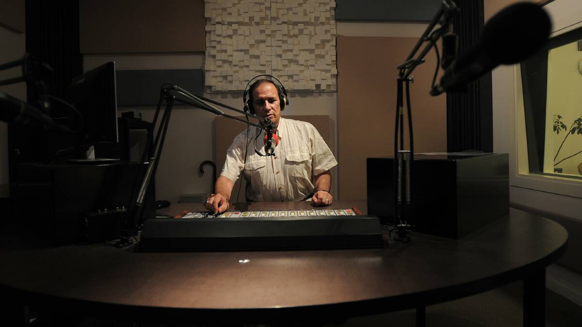 Victor Marillanca in the main studio at 2XX in January 2010. Picture by Andrew Sheargold