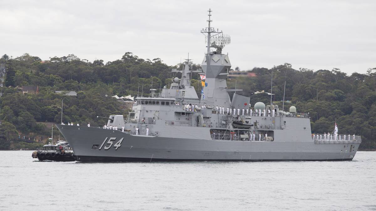 HMAS Parramatta pictured returning to Sydney. Significant investments have been made to increase Australia's naval capacity. Picture: Department of Defence
