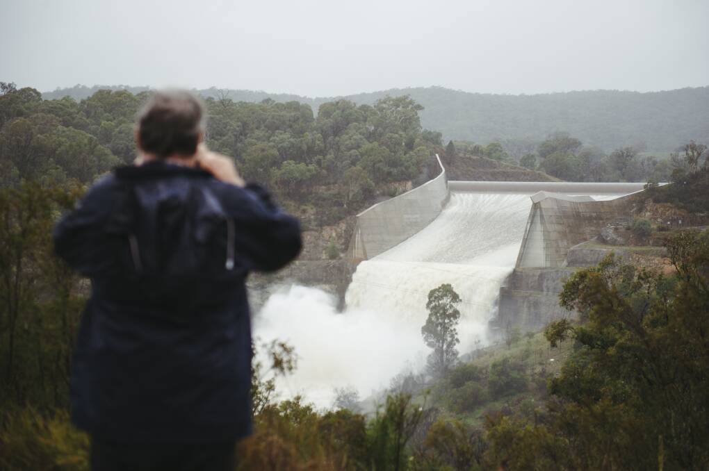 Googong Dam on Tuesday. Picture: Dion Georgopoulos