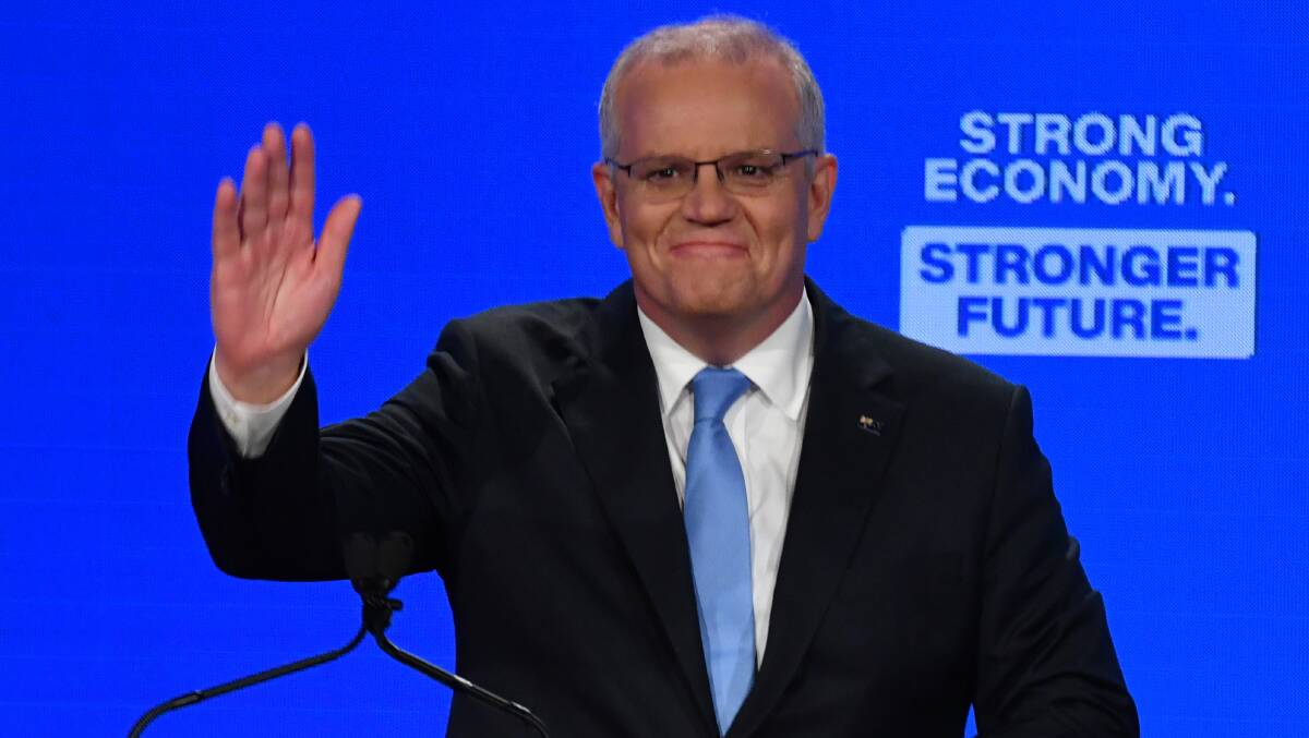 Scott Morrison at the Coalition's campaign launch in Brisbane. Picture: AAP