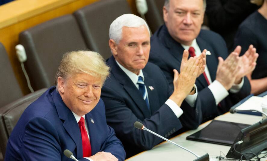 US President Donald Trump, Vice President Mike Pence, and Secretary of State Mike Pompeo. Picture: Shutterstock