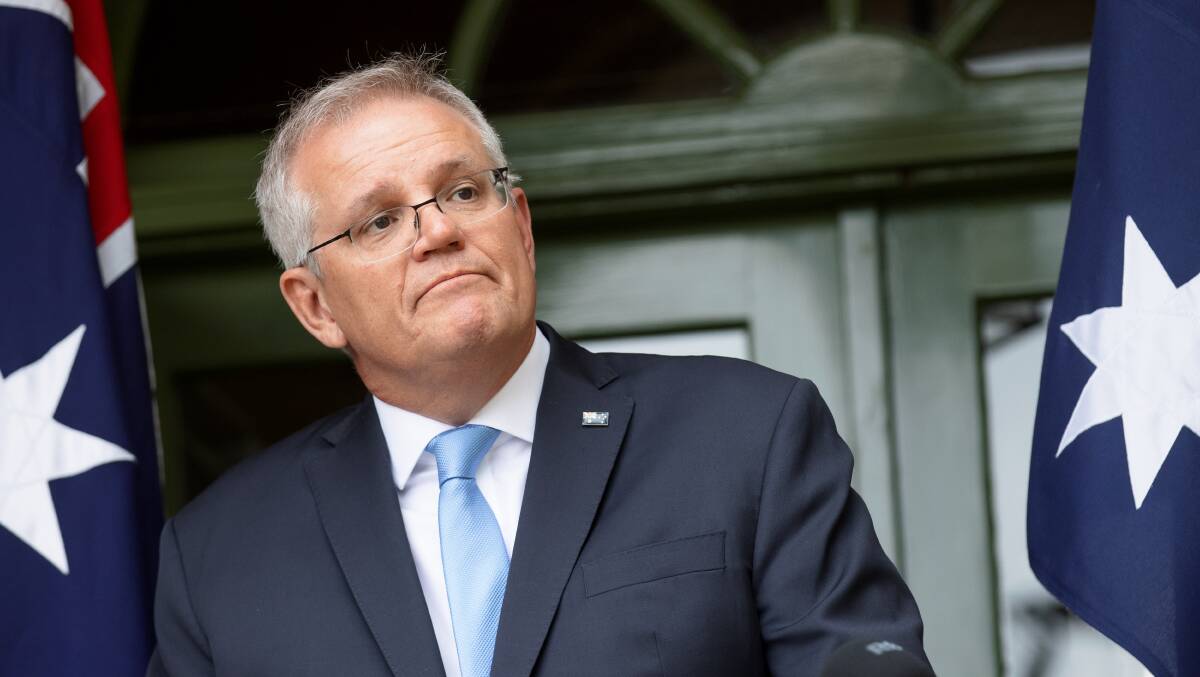 Prime Minister Scott Morrison announced the government would put another $2bn into the renamed Climate Solutions Fund. Picture: Sitthixay Ditthavong